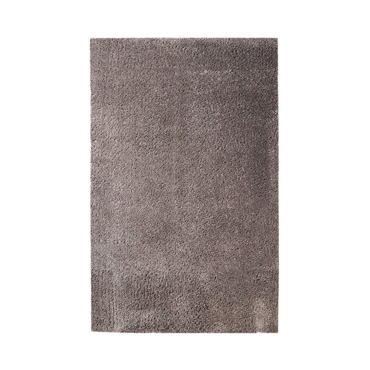 4' X 6' Taupe Shag Stain Resistant Area Rug