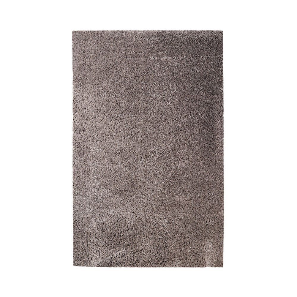4' X 6' Taupe Shag Handmade Area Rug