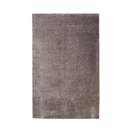 4' X 6' Taupe Shag Handmade Area Rug