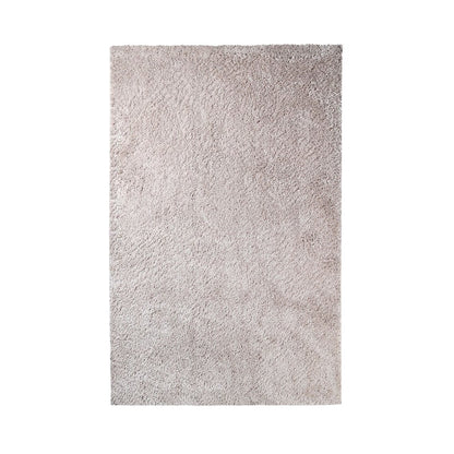 5' X 8' Beige Shag Handmade Area Rug