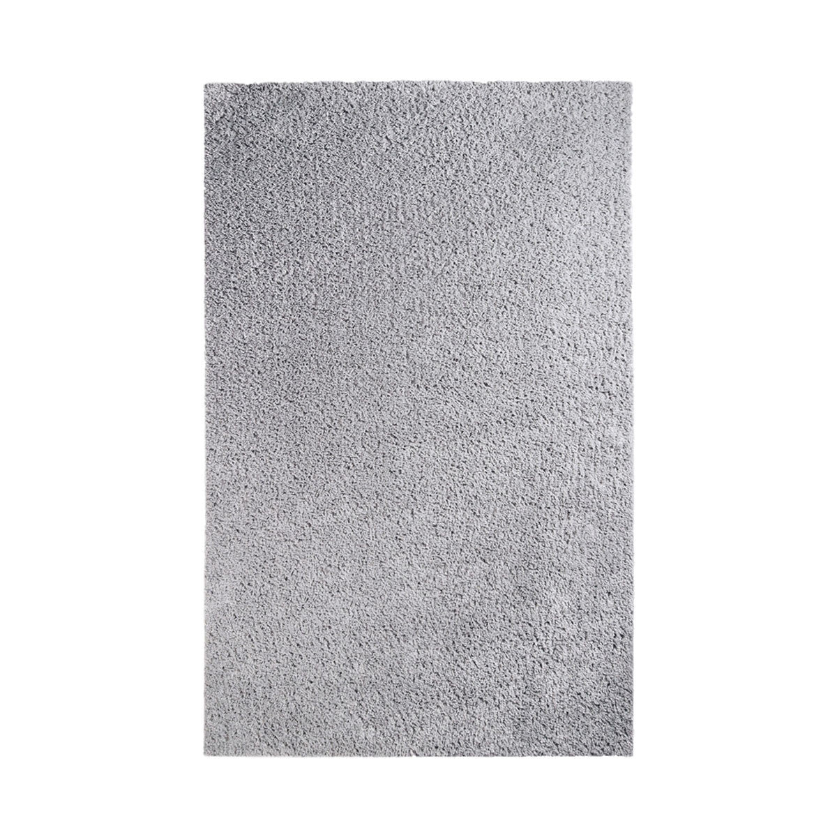 5' X 8' Silver Shag Stain Resistant Area Rug