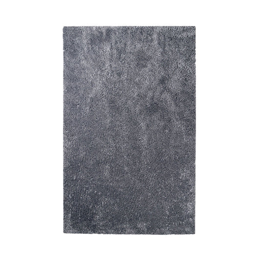 8' X 10' Grey Shag Stain Resistant Area Rug