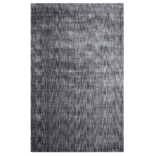 5' X 8' Grey Abstract Handmade Stain Resistant Area Rug