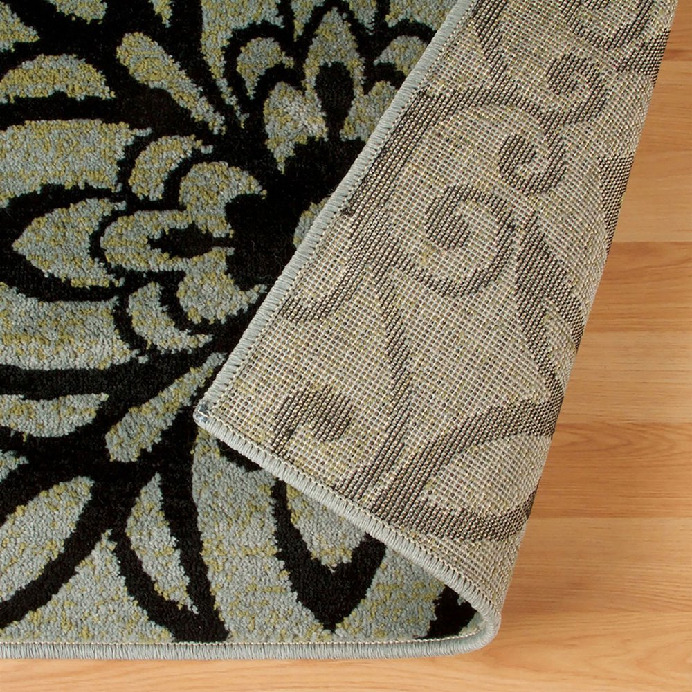 2' X 3' Brown Black And Gray Medallion Area Rug