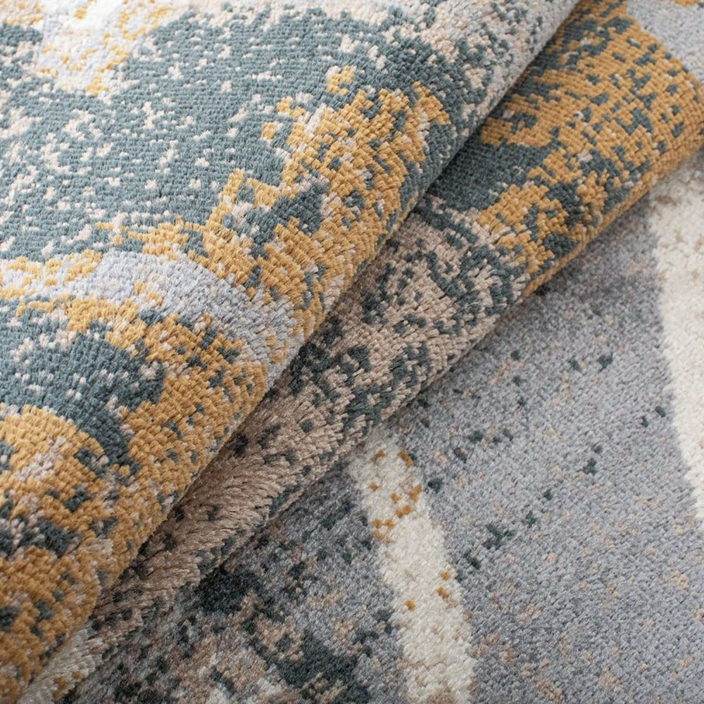 10' Beige And Black Floral Distressed Runner Rug