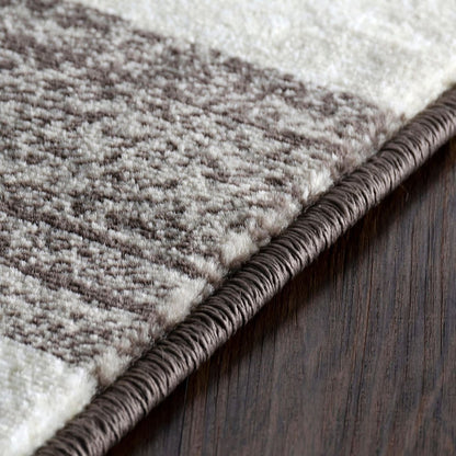 8' X 10' Beige And Brown Geometric Area Rug