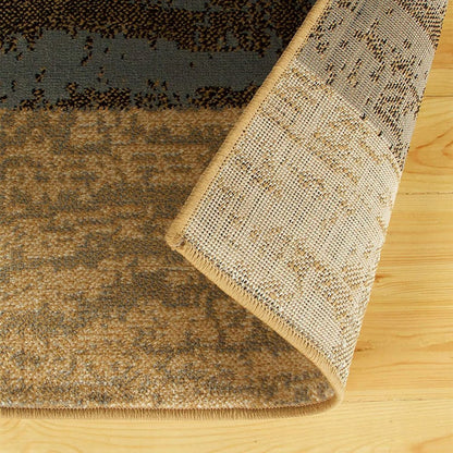 8' X 10' Blue And Beige Patchwork Area Rug