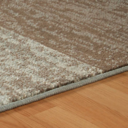 8' X 10' Blue And Ivory Patchwork Area Rug