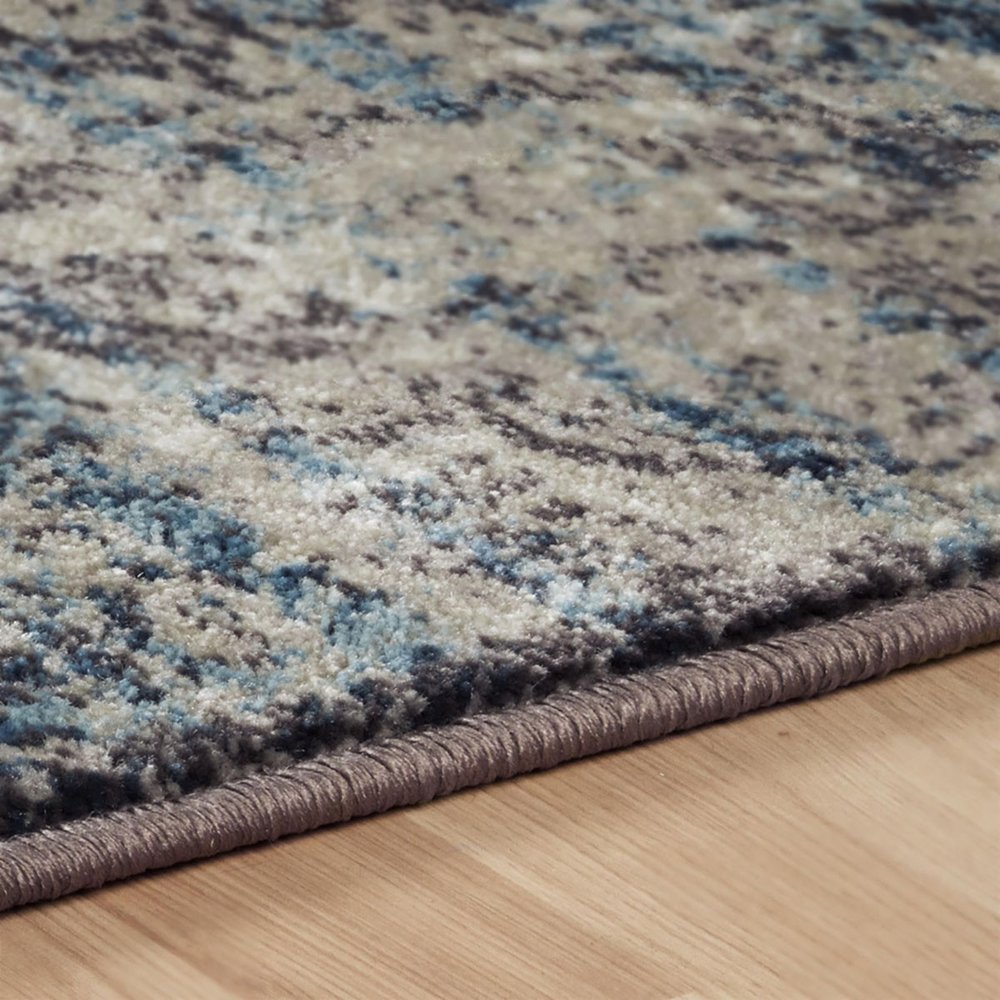 4' X 6' Taupe And Ivory Abstract Distressed Area Rug