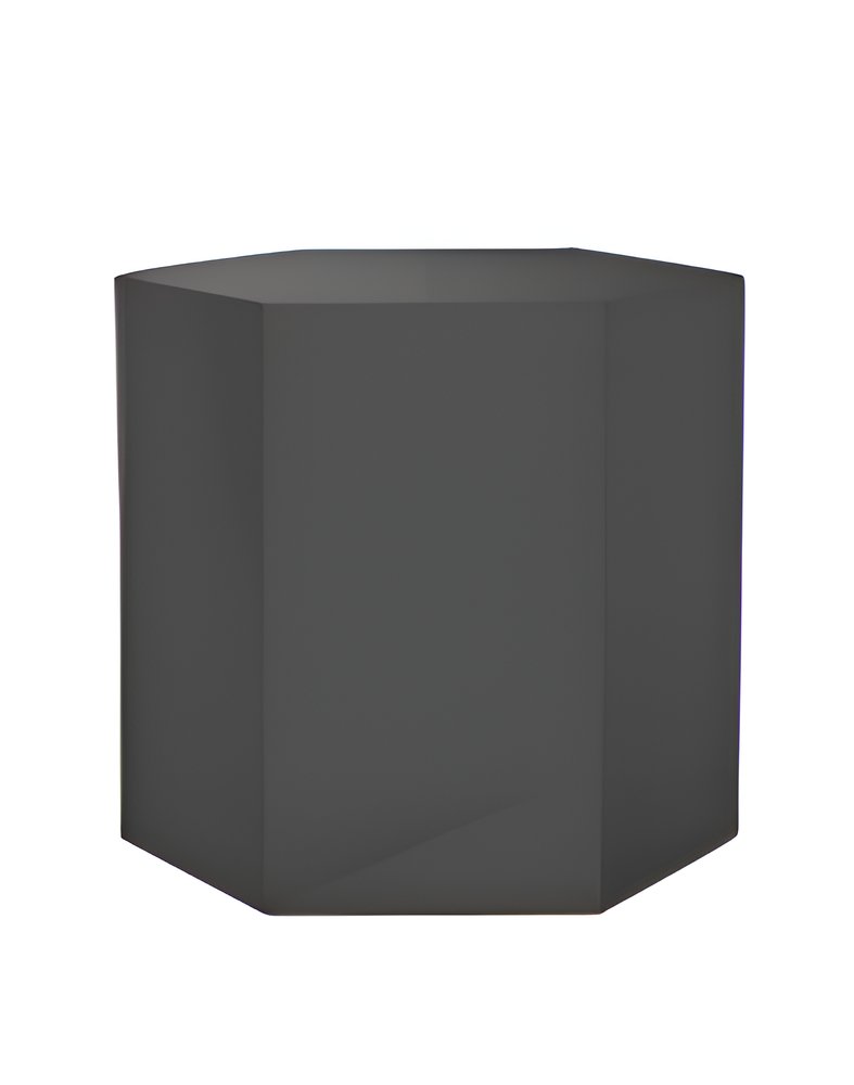 9" Gray Wood Hexagonal Block End Table