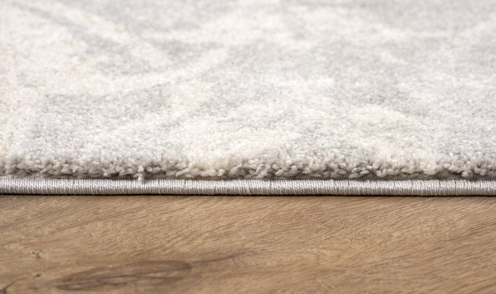 4' X 6' Gray And Ivory Damask Area Rug