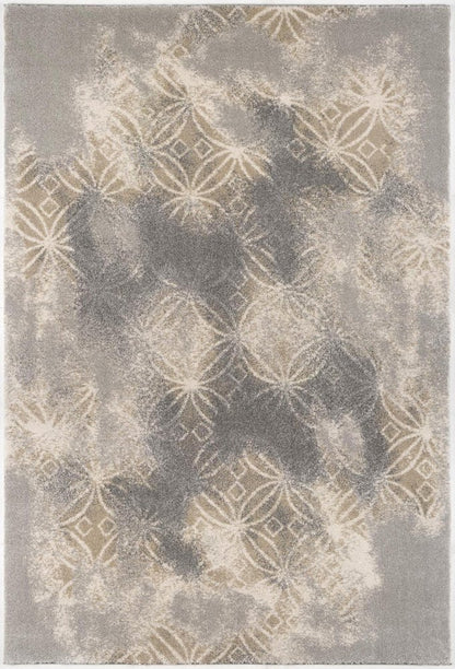 4' X 6' Gray And Ivory Abstract Area Rug