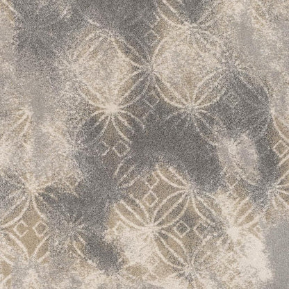4' X 6' Gray And Ivory Abstract Area Rug