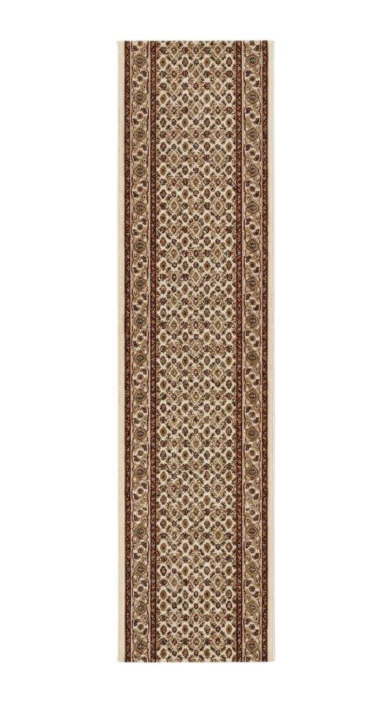 15' Beige And Ivory Oriental Runner Rug