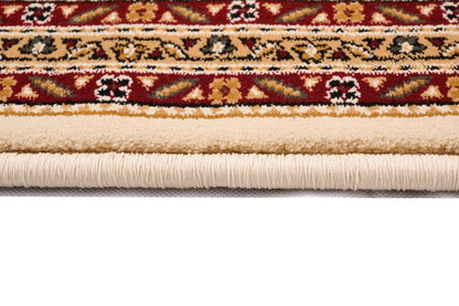 8' Beige And Ivory Oriental Runner Rug