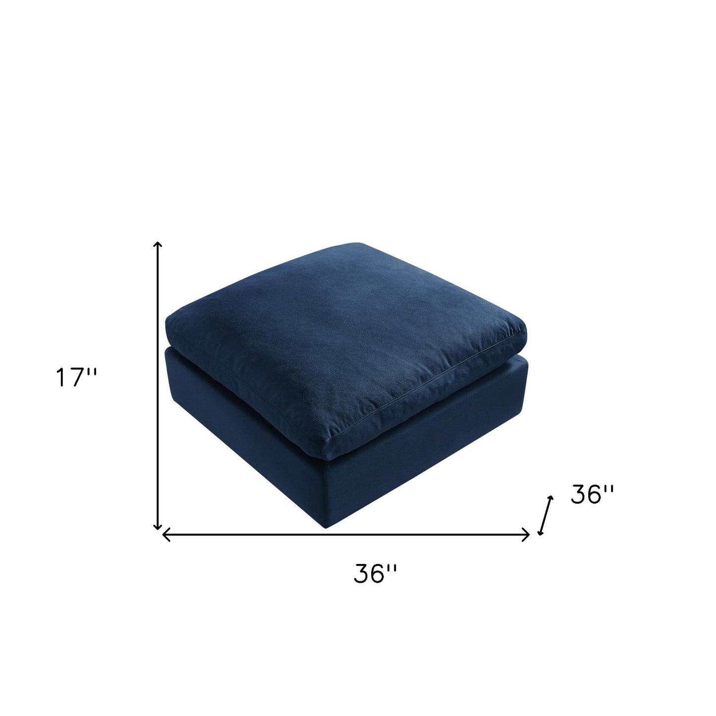 36" Charcoal Linen And Black Ottoman