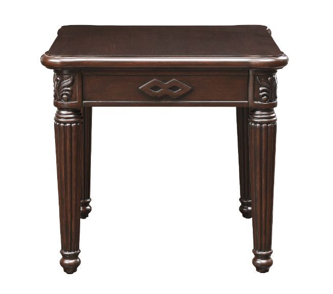 24" Espresso Solid Wood And Manufactured Wood Square End Table