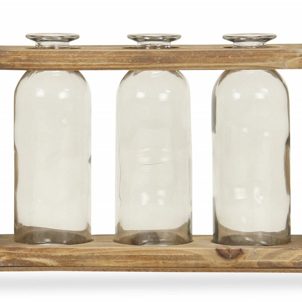 7" Brown Decorative Bottle