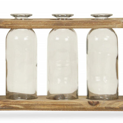 7" Brown Decorative Bottle