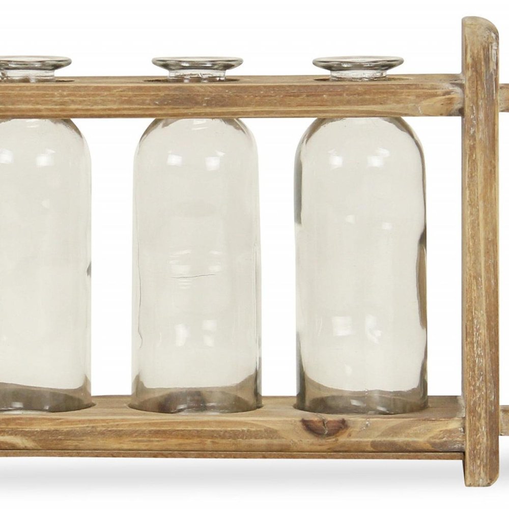 7" Brown Decorative Bottle