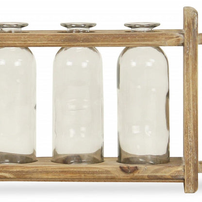 7" Brown Decorative Bottle