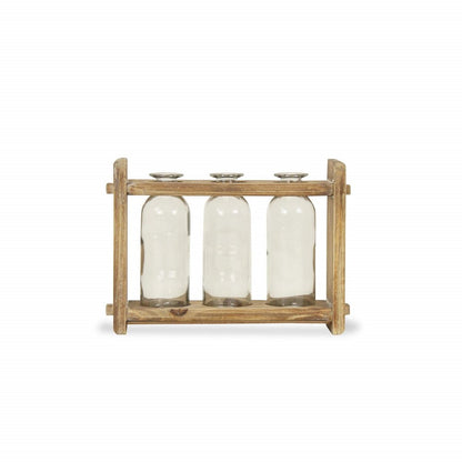 7" Brown Decorative Bottle