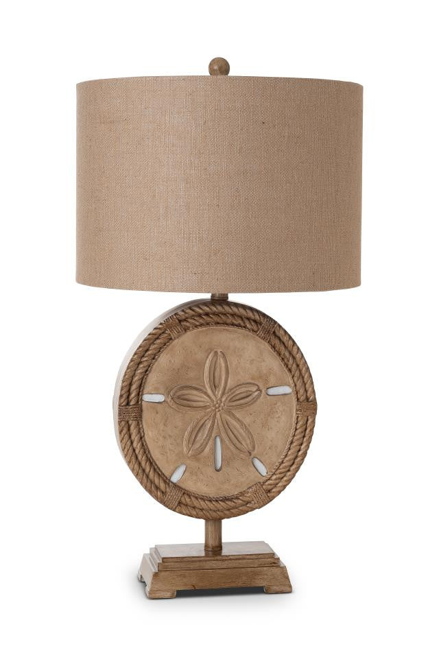 Set of Two 31" Brown Novelty Table Lamps With Tan Drum Shade