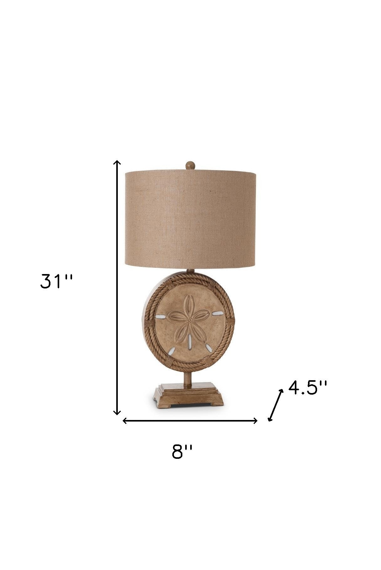 Set of Two 31" Brown Novelty Table Lamps With Tan Drum Shade