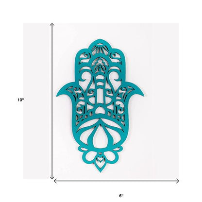 Turquoise Solid Wood Geometric Shapes Wall Decor