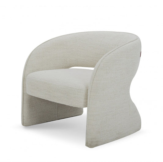 31" Cream Upholstered Arm Chair