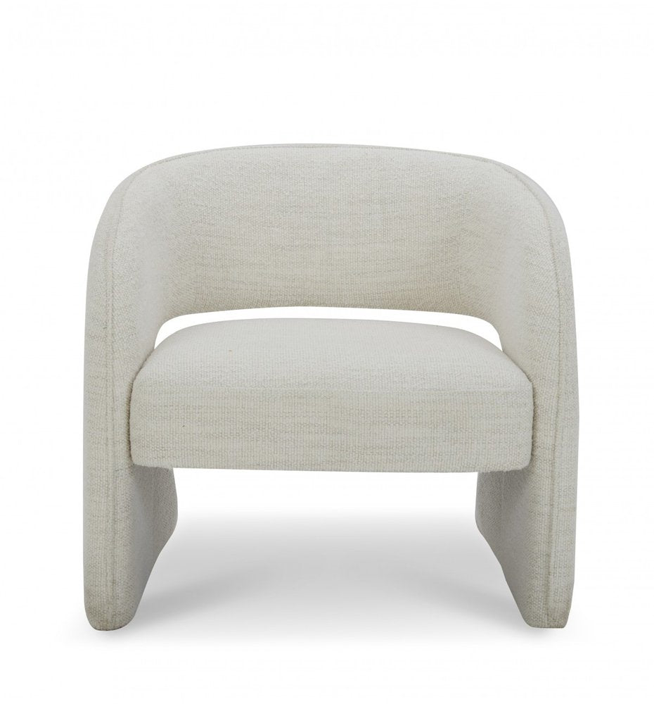 31" Cream Upholstered Arm Chair