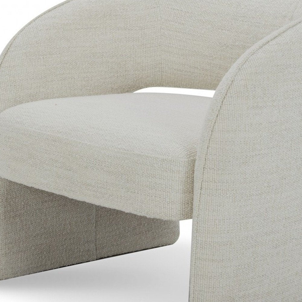 31" Cream Upholstered Arm Chair