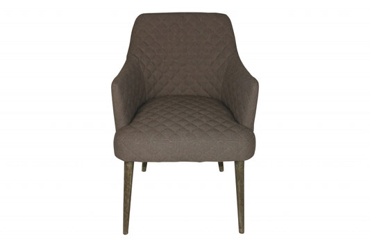 23" Gray Polyester Blend And Natural Solid Color Side Chair