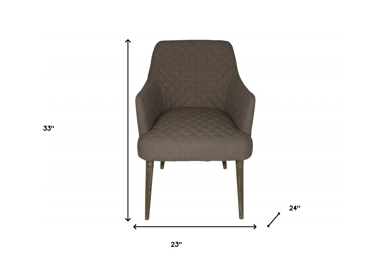 23" Gray Polyester Blend And Natural Solid Color Side Chair