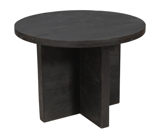 48" Deep Taupe Rounded Solid Wood Pedestal Base Dining Table