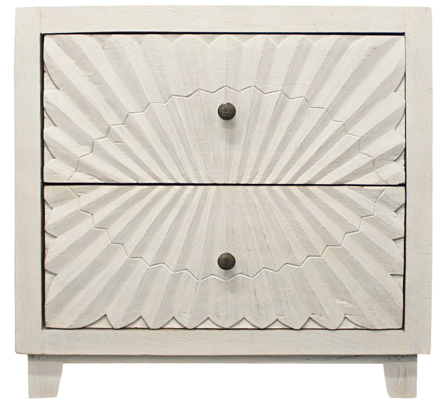 30" Ivory Two Drawer Nightstand