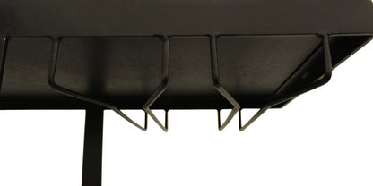 58" White and Black Genuine Marble Floor Shelf Console Table Two Shelves