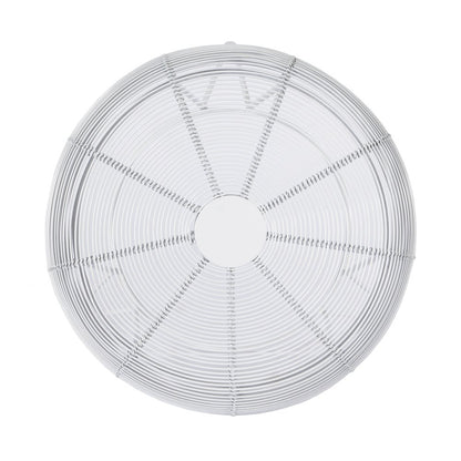 18" White Wire Round-Top End Table
