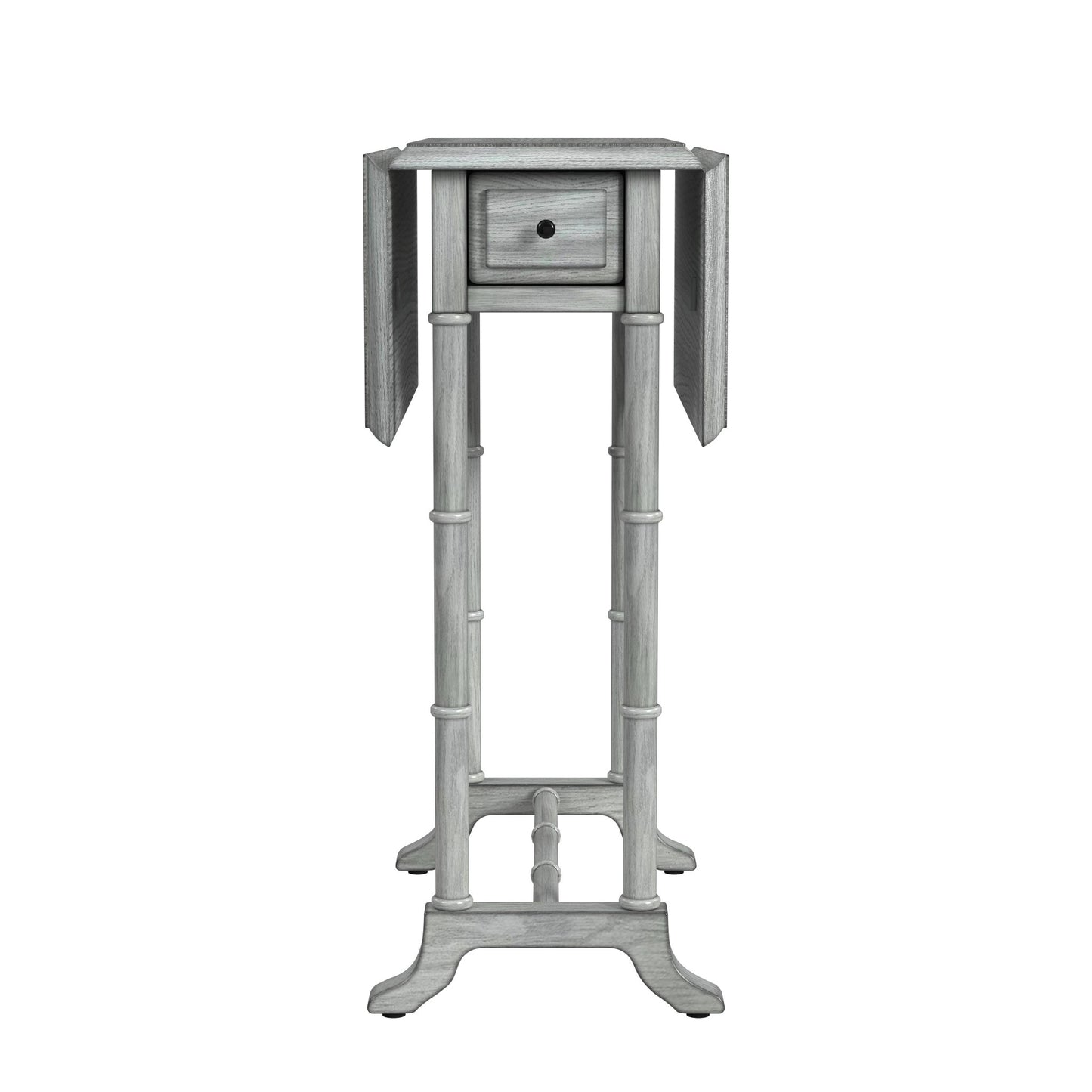 26" Gray Solid And Manufactured Wood Rectangular End Table With Drawer