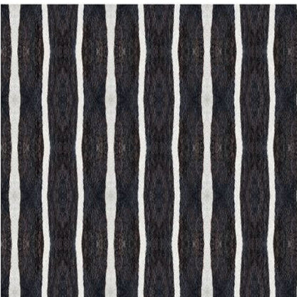 2' X 4' Black And White Modern Stripe Printed Vinyl Area Rug with UV Protection