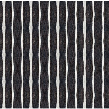 2' X 4' Black And White Modern Stripe Printed Vinyl Area Rug with UV Protection