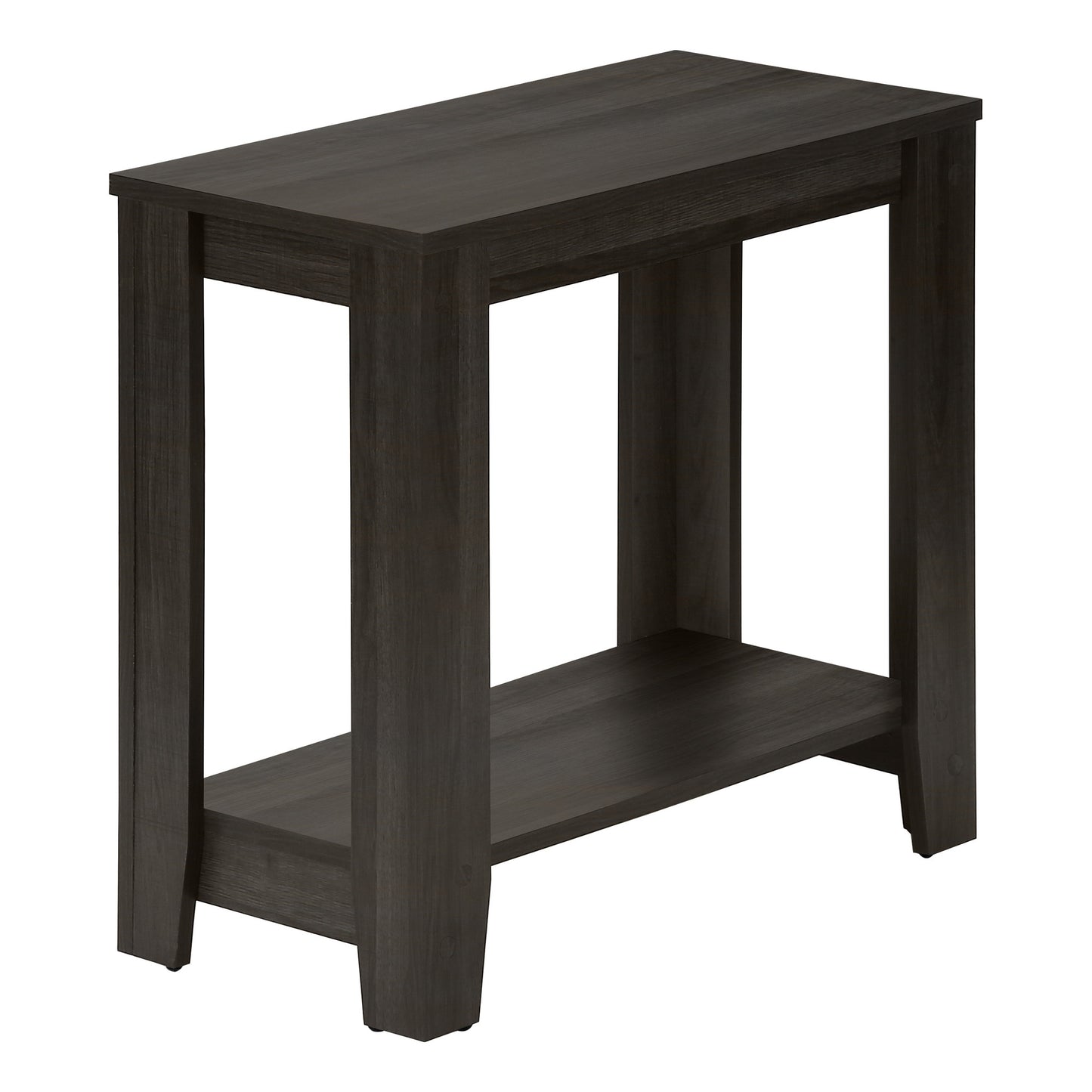 22" Brown Wood End Table With Shelf