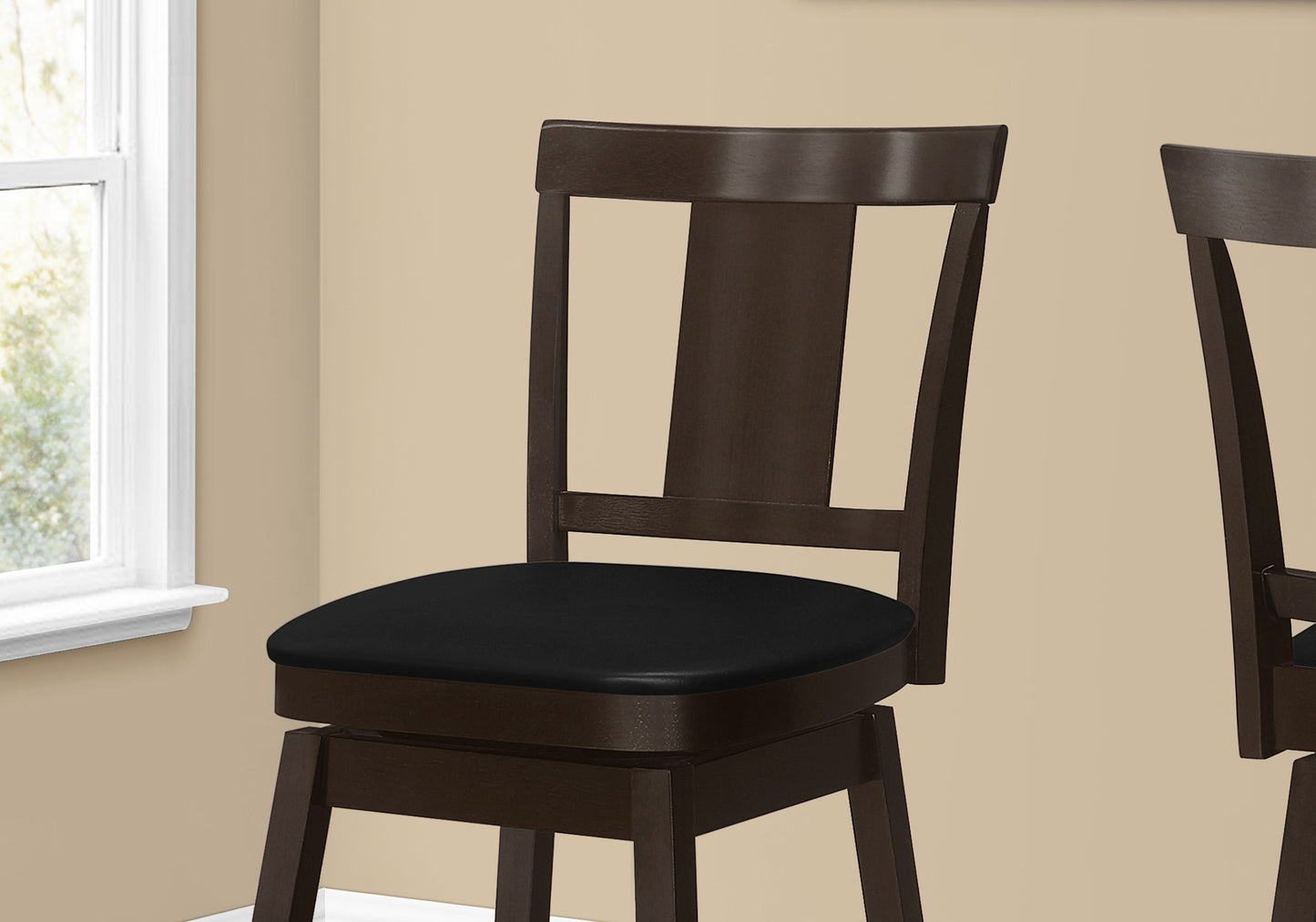 28 " Espresso Solid Wood Bar Chair