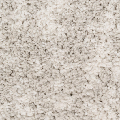 Cream-beige plush carpet close-up with dense, soft pile; cozy living room rug.