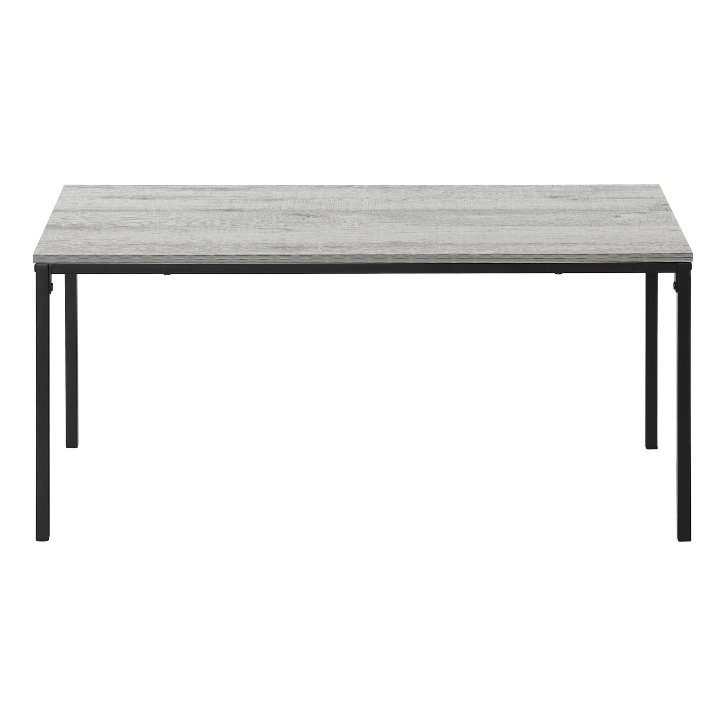 40" Gray And Black Metal Coffee Table