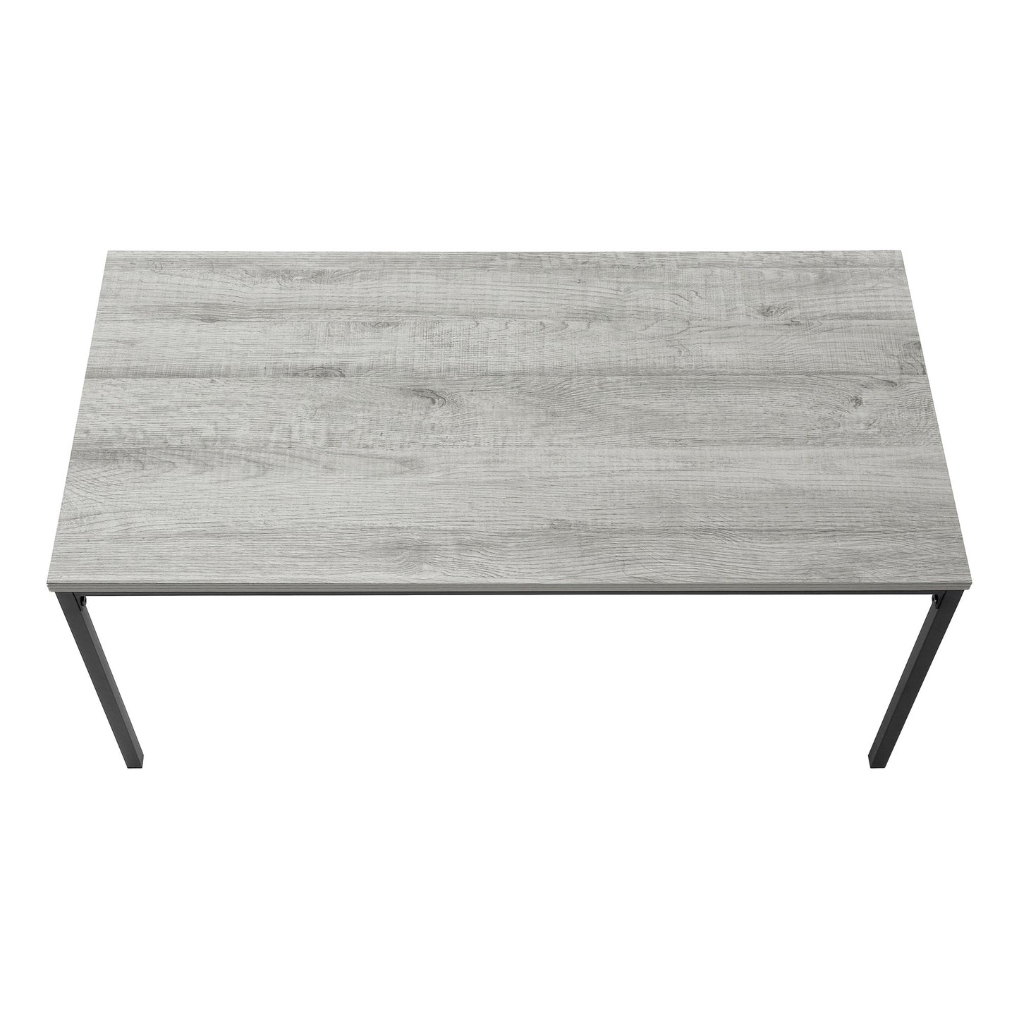 40" Gray And Black Metal Coffee Table