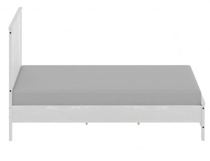 White Solid Wood Full Double Bed Frame