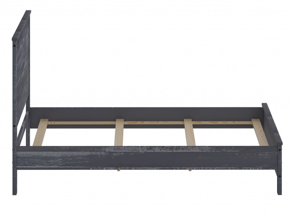 Grey solid wood full/double bed frame