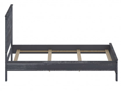 Grey solid wood full/double bed frame