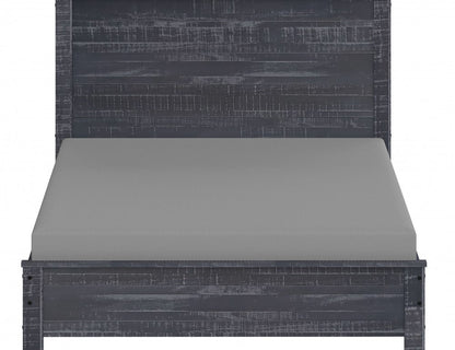 Grey solid wood full/double bed frame